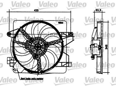 Fan, engine cooling VALEO 698496