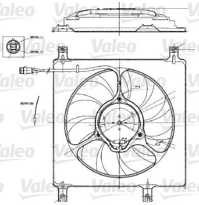 VALEO 698552 Fan, engine cooling