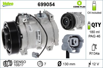 Compressor, air conditioning VALEO 699054