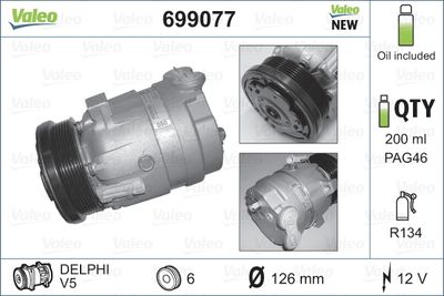 Compressor, air conditioning VALEO 699077