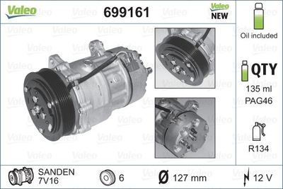 Compressor, air conditioning VALEO 699161