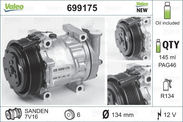 VALEO 699175 Compressor, air conditioning