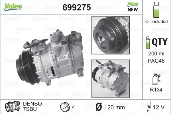 VALEO 699275 Compressor, air conditioning