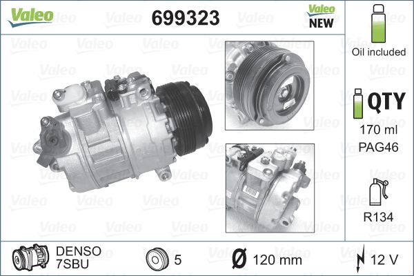 VALEO 699323 Compressor, air conditioning