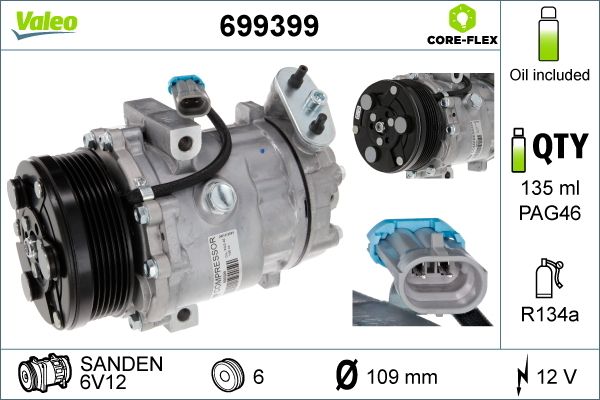 VALEO 699399 Compressor, air conditioning
