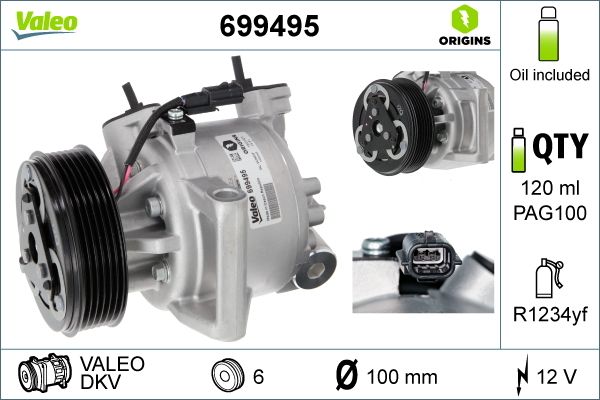 VALEO 699495 Compressor, air conditioning