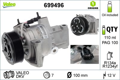 Compressor, air conditioning VALEO 699496