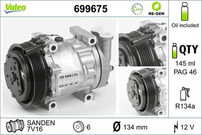 Compressor, air conditioning VALEO 699675