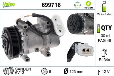 Compressor, air conditioning VALEO 699716