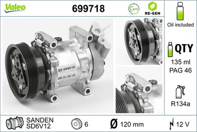 Compressor, air conditioning VALEO 699718