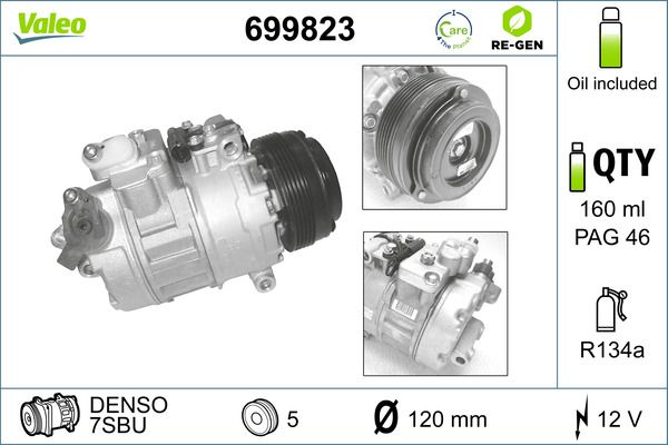 VALEO 699823 Compressor, air conditioning
