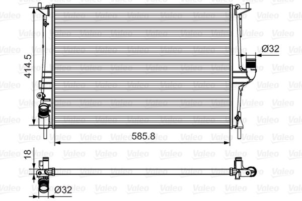 VALEO 700801 Radiator, engine cooling