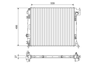 Radiator, engine cooling VALEO 701108
