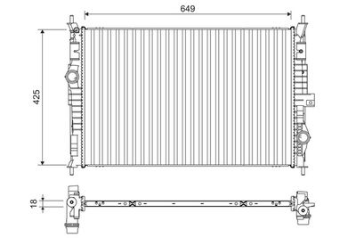 Radiator, engine cooling VALEO 701109