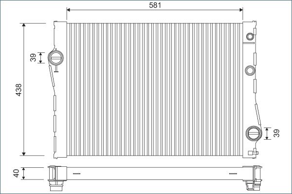 VALEO 701118 Radiator, engine cooling