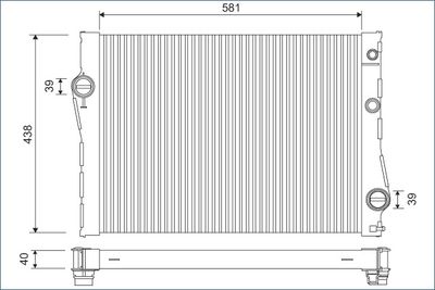 Radiator, engine cooling VALEO 701118