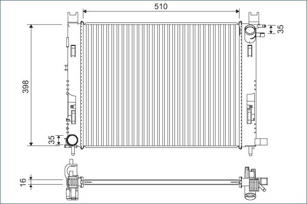 VALEO 701120 Radiator, engine cooling