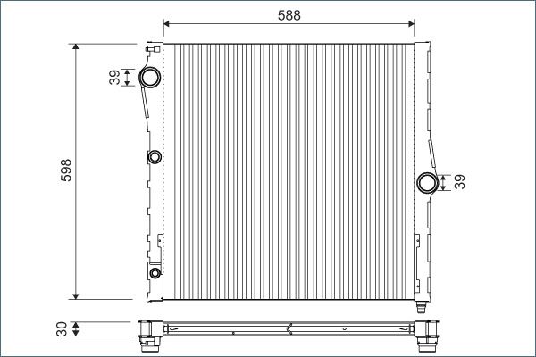 VALEO 701121 Radiator, engine cooling