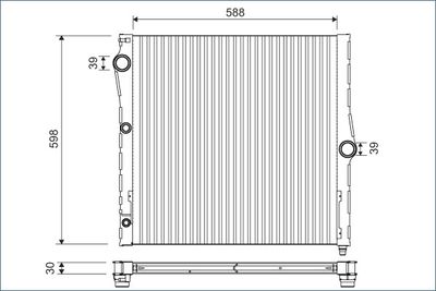 Radiator, engine cooling VALEO 701121