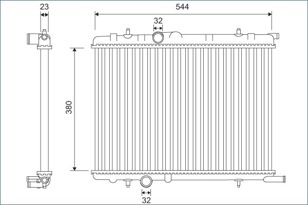 VALEO 701124 Radiator, engine cooling