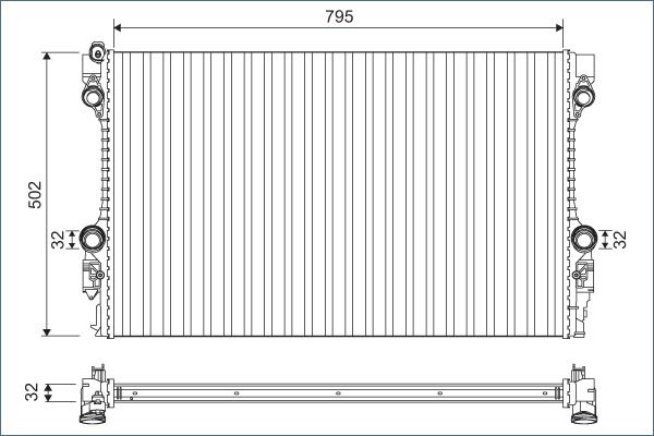 VALEO 701126 Radiator, engine cooling