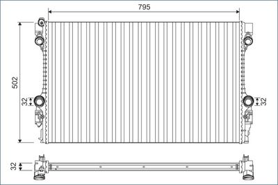 Radiator, engine cooling VALEO 701126