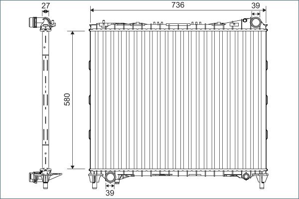 VALEO 701127 Radiator, engine cooling