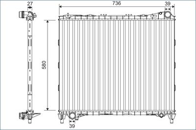 Radiator, engine cooling VALEO 701127