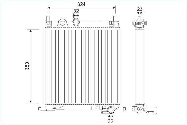 VALEO 701128 Radiator, engine cooling