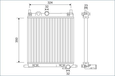 Radiator, engine cooling VALEO 701128