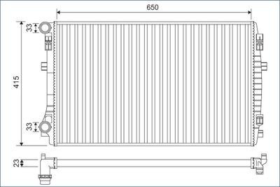 Radiator, engine cooling VALEO 701129
