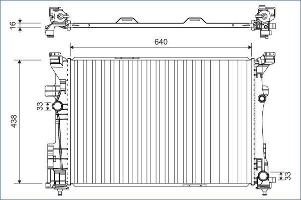 VALEO 701133 Radiator, engine cooling