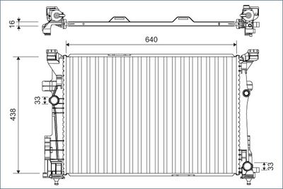 Radiator, engine cooling VALEO 701133