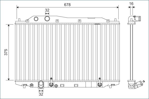 VALEO 701135 Radiator, engine cooling