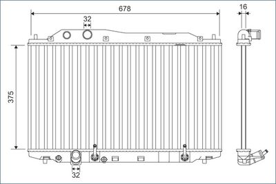 Radiator, engine cooling VALEO 701135