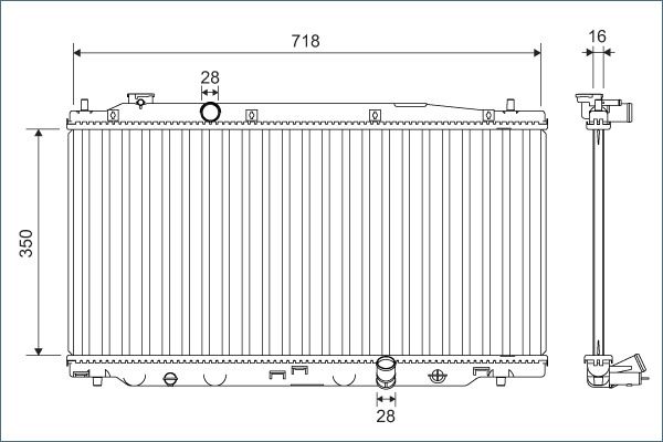 VALEO 701136 Radiator, engine cooling