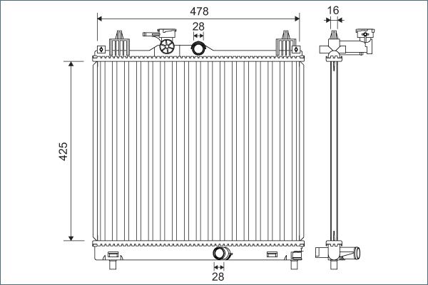 VALEO 701138 Radiator, engine cooling