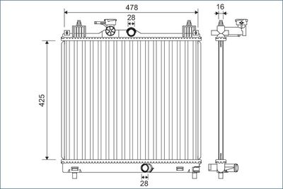 Radiator, engine cooling VALEO 701138