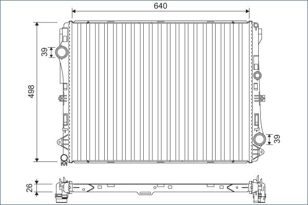VALEO 701141 Radiator, engine cooling