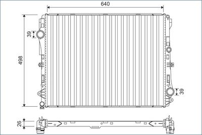 Radiator, engine cooling VALEO 701141
