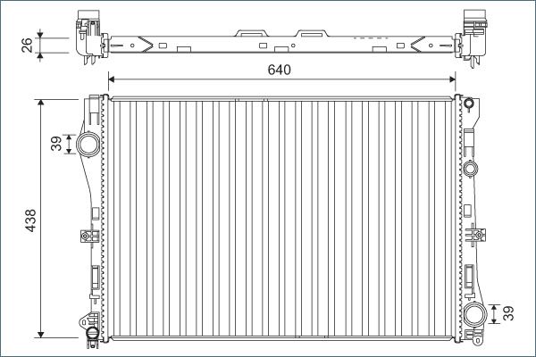 VALEO 701142 Radiator, engine cooling