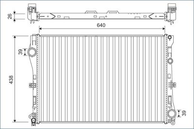 Radiator, engine cooling VALEO 701142