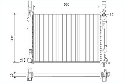 Radiator, engine cooling VALEO 701157