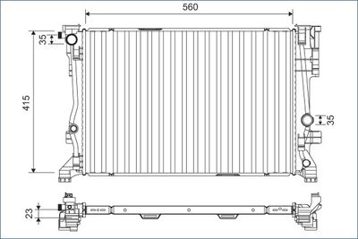 Radiator, engine cooling VALEO 701158
