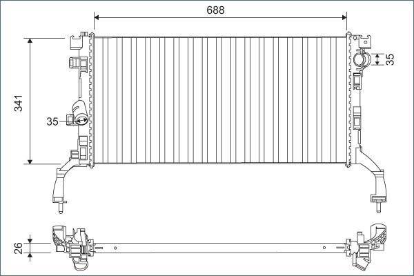 VALEO 701159 Radiator, engine cooling