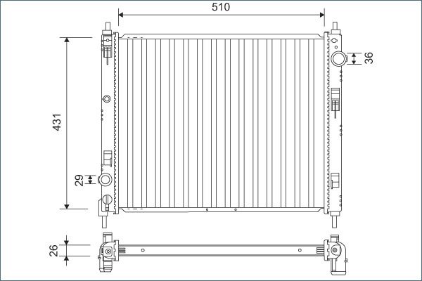 VALEO 701160 Radiator, engine cooling