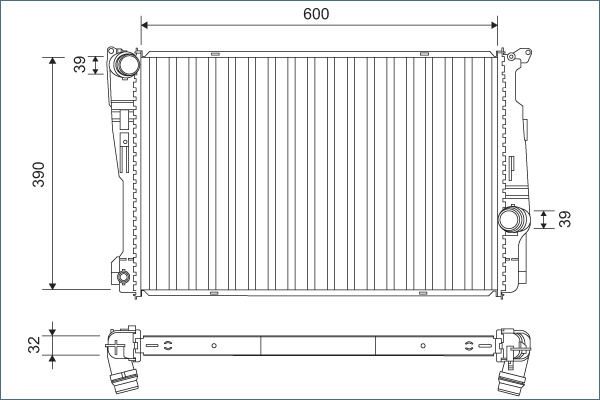 VALEO 701162 Radiator, engine cooling