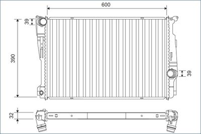 Radiator, engine cooling VALEO 701162