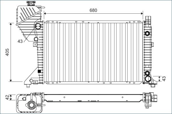 VALEO 701163 Radiator, engine cooling