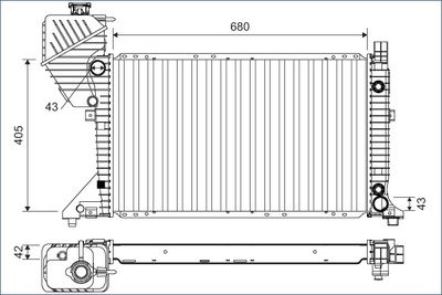 Radiator, engine cooling VALEO 701163